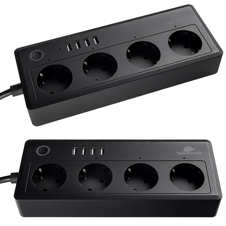 Listwa Zasilająca Przedłużacz z USB sterowany Wi-Fi Spacetronik Smart Life SL-PS26B