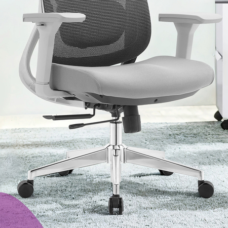 Egonomiczny fotel biurowy obrotowy ELSA Szary Outlet A