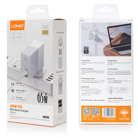 USB 65W PD QC3.0 2-Port-Ladegerät für Notebooks - zdjęcie 2