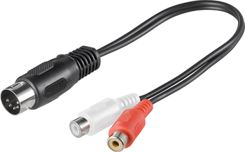 Audio-Adapter DIN 5-polig Stecker - 2x RCA Cinch Goobay