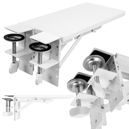 Podłokietnik do biurka Spacetronik SPB131W ergonomiczne wsparcie biały