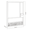 Dreiteilige Combo-Wandtafel SPB202 45x60