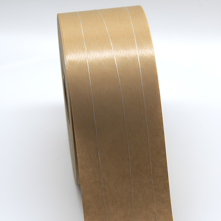 Eko taśma zbrojona z pulpy drzewnej aktywowana wodą 70 mm / 182 m Bublaki BT-W702R (10 szt.)