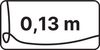 0,13m \ Biały || Weiß/Hellgrau