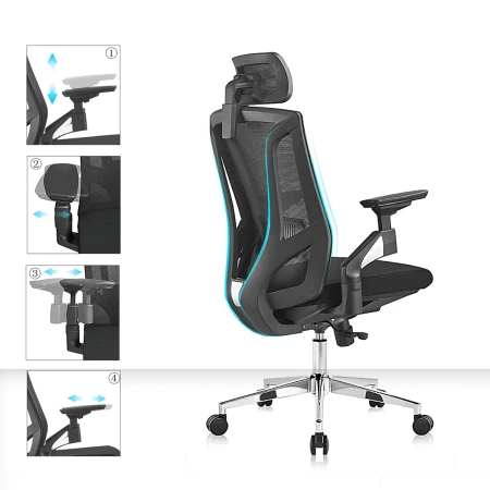 Fotel ergonomiczny biurowy z podłokietnikiem 4D Spacetronik GERD OUTLET