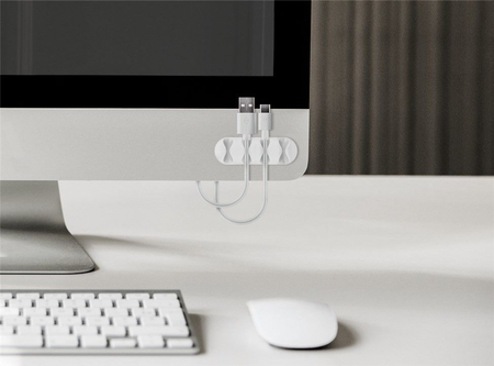 Kabelorganisator 3M selbstklebend weiß für 4 Kabel Goobay - zdjęcie 2