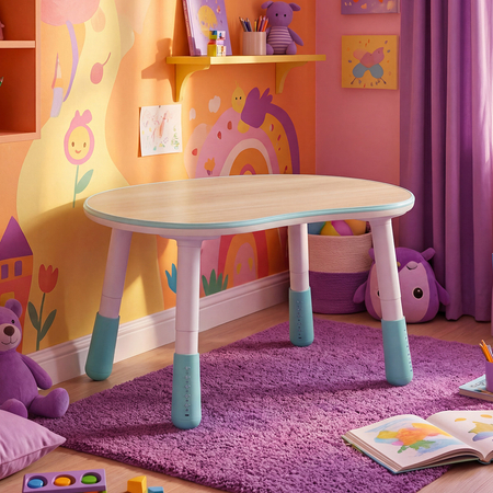 Zestaw mebli dziecięcych Spacetronik – stolik regulowany, sofa i fotelik niebieski