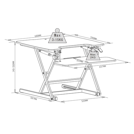 Spacetronik SPR-122SB Tischständer