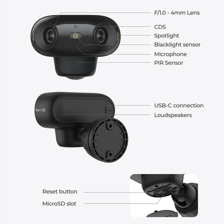 Kamera solarna Reolink Argus 4 Pro 4K WiFi czarna