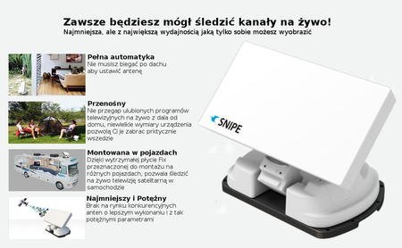 Antena automatyczna SelfSat Snipe 4 Single BT / iOS / Android