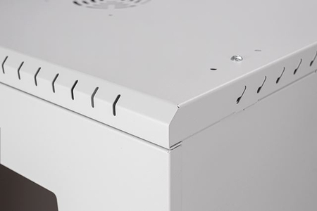 Szafa RACK 19'' 12U 450mm SZARA Szklane drzwi