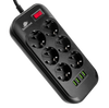 Listwa zasilająca Spacetronik SR-204 6x AC z ładowarką 4x USB 3.4A Auto-id