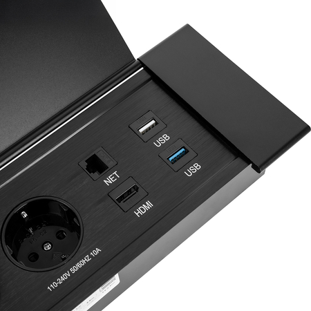 Spacetronik SPS-F26B V2 Arbeitsplattensteckdose Öffnung