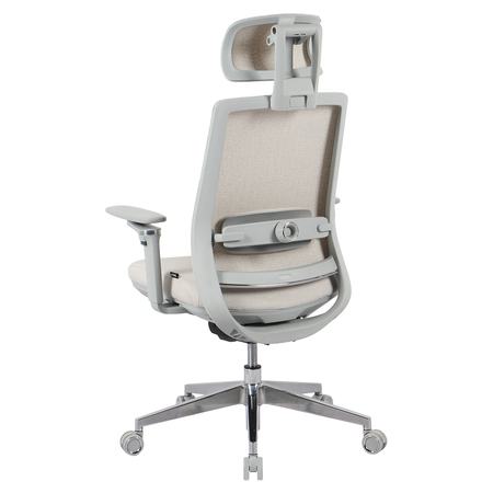Fotel ergonomiczny biurowy 5D z podnóżkiem Spacetronik Albert Beżowy