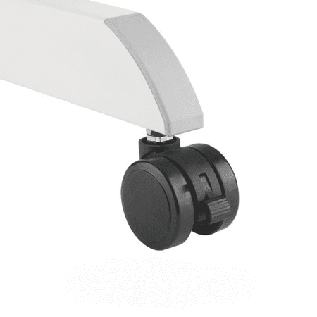 Buddy 03 verstellbarer Rolltisch Weiß