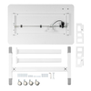 Buddy 04 verstellbarer Rolltisch weiß
