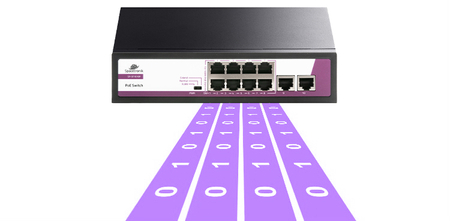 SWITCH 10-portowy 100Mbps POE 120W SP-SF1010P
