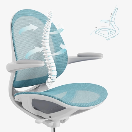Ergonomiczne krzesło do pokoju dziecięcego – turkusowe - Spacetronik SPC-XD03S OUTLET
