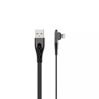 Kabel kątowy 90 stopni do szybkiego ładowania USB-A / Lightning 1m 2,4A LS581L