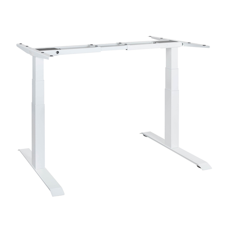 Biurko elektryczne Spacetronik SPE 232OW białe blat 130x65 Orzech Ambasador