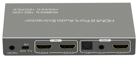 Extractor 2x HDMI-HDMI + Audio ARC 4K Spacetronik SPH-SAE06
