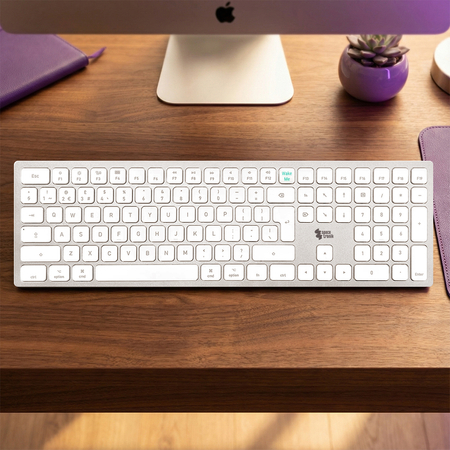 Cienka klawiatura bezprzewodowa EZZY 02KWW biała