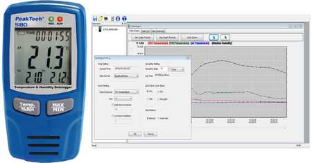 PeakTech 5180 Feuchte-Temperatur-Logger