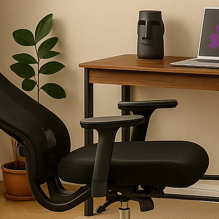 Fotel do biura rozkładany obrotowy GILDA Czarny Outlet A