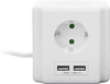 Listwa zasilająca CUBE kostka 4xAC 230V + 2xUSB 1,05A Goobay
