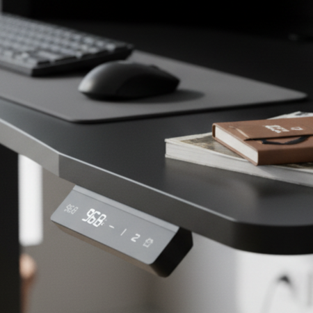 Kompaktowe Biurko Elektryczne z Szufladą i USB Spacetronik SPEF134BB