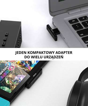 ML400 Podwójny nadajnik audio Bluetooth USB-C APTX