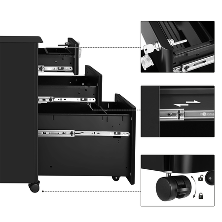 Zestaw do nowoczesnego biura: biurko elektryczne + fotel + szafka
