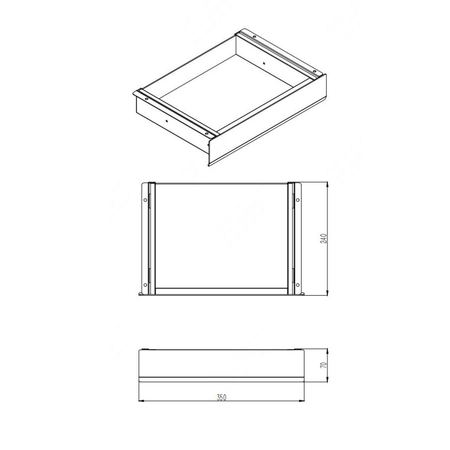 Spacetronik Unterbau-Schublade SPB-135W