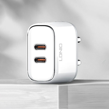 Ladegerät mit Kabel Apple MFI Lizenz 35W 2x USB-C