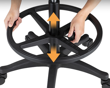 Aktiver ergonomischer Hocker mit Fußstütze Zippy 02