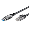 Karta sieciowa USB Gigabit, kabel adapter Ethernet USB-A 3.0 do RJ45 Spacetronik, 10m