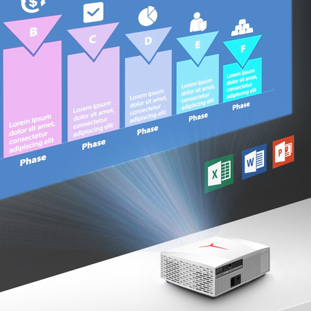Mobiler Projektor M1 LED Full HD Taschenbildschirm BT