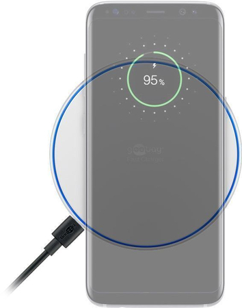 Goobay 10W Qi QC induktives Ladegerät weiß
