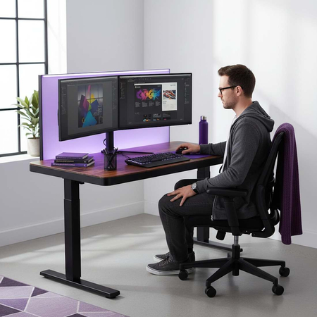 Elektryczne biurko 120x60 SPE-B128BR Astrid - zdjęcie 2