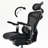 Ergonomiczny fotel biurkowy 6D Spacetronik DORIS 40 czarny z regulowanym zagłówkiem i podłokietnikami
