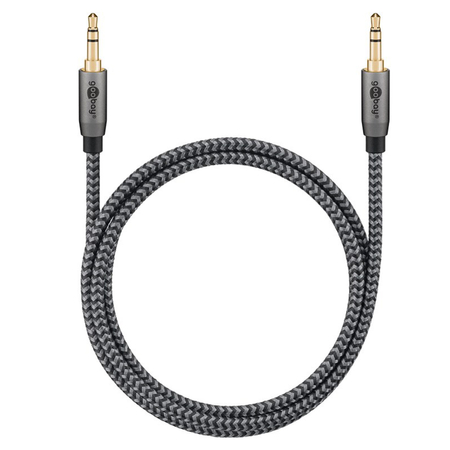 Audiokabel Jack 35mm x2 Goobay Plus TEXTIL 1m