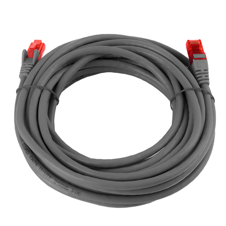 Kabel RJ45 CAT 6 U/UTP AWG24 szary 10m