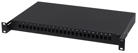 Przełącznica światłowodowa 19" 1U 24xSC Simplex Czarna stała