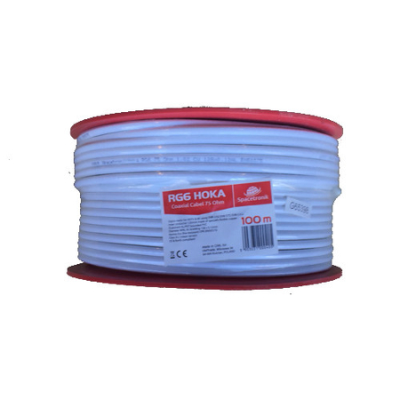 Kabel RG6 Spacetronik HOKA 4K 102 CU Dualshield 100m