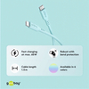 Kabel USB-C 2.0 Goobay silikonowy turkusowy 1.5m