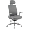 Fotel ergonomiczny biurowy 5D z podnóżkiem Spacetronik Albert Szary OUTLET