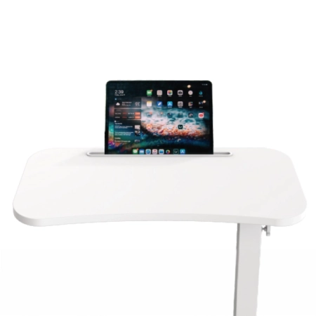 Zestaw wypoczynkowy fotel elektryczny Spacetronik Flax 04M beżowy + stolik regulowany