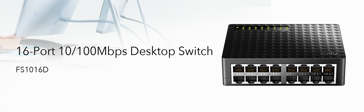 Switch, Cudy, FS1016D, Przełącznik, Desktop, Ethernet