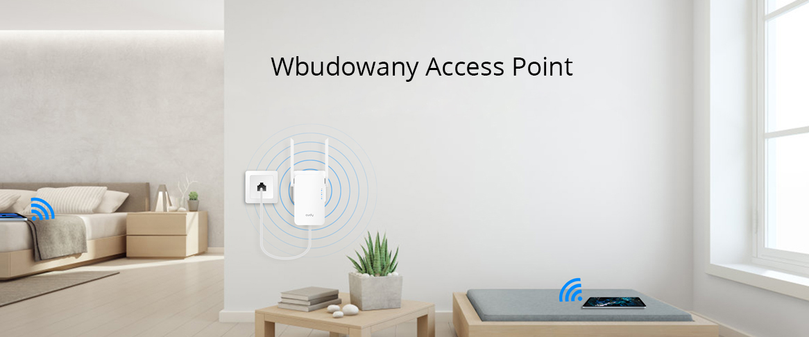 Repeater wzmacniacz Wi-Fi CAT5 AC1200 Cudy RE1200 OpenWRT