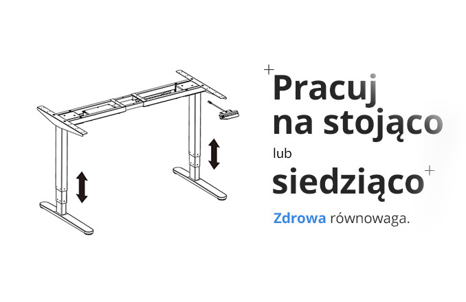 Regulacja wysokości, pracuj na stojąco lub siedząco